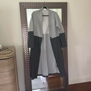 Color block sweatshirt swacket